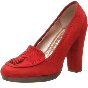 Sam Edelman Kody Red Suede Pump. Size 8. Like new. Worn once. In original box.